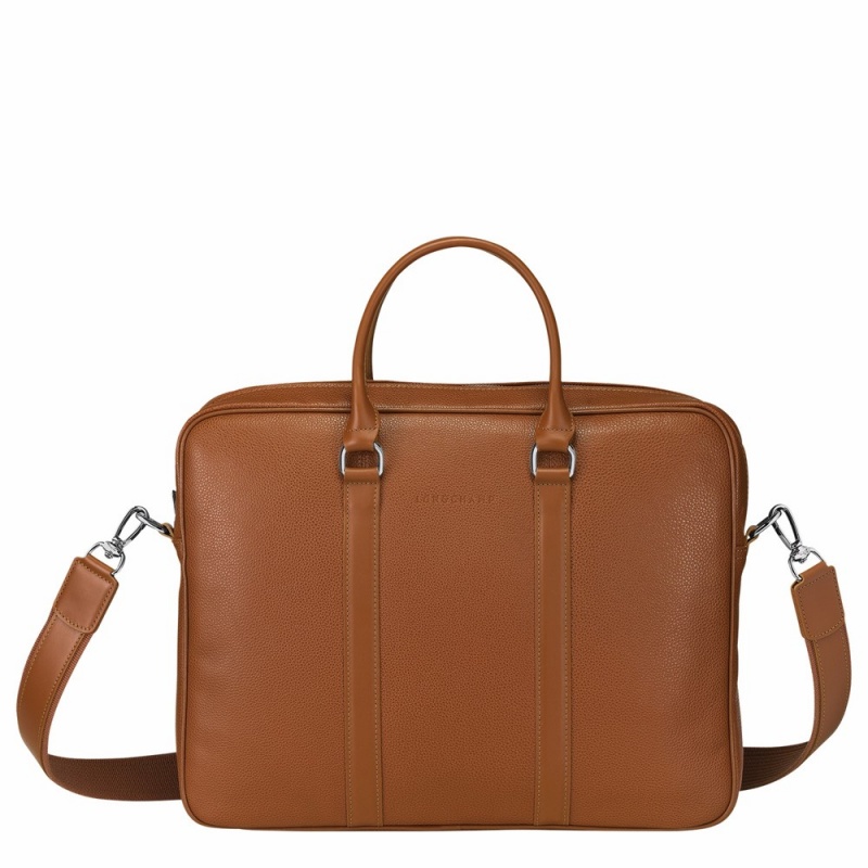 Brown Longchamp Le Foulonne S Women's Briefcase Bags